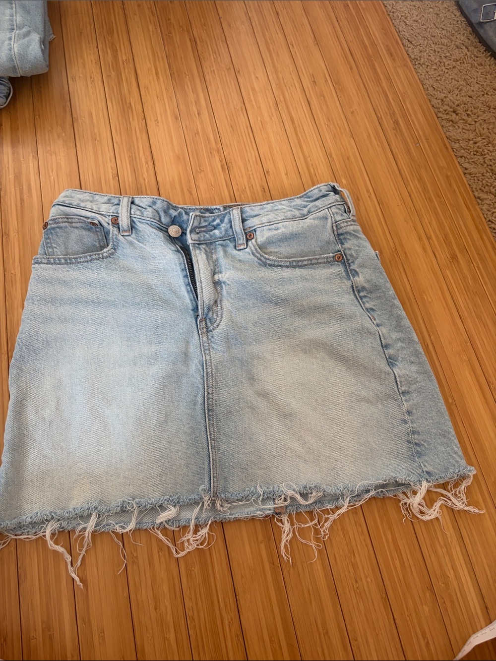 American Eagle Outfitters Light Blue Denim Mini Skirt